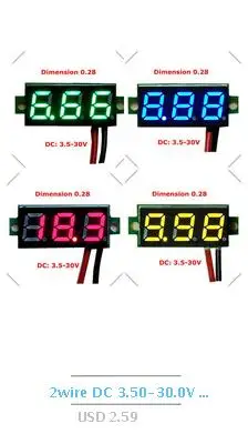 DC 0-100 в Высокое-низкое напряжение Цифровой вольтметр Светодиодная индикация монитор тестер W зуммер DC 5 в 12 В батарея автомобиля вольт метр