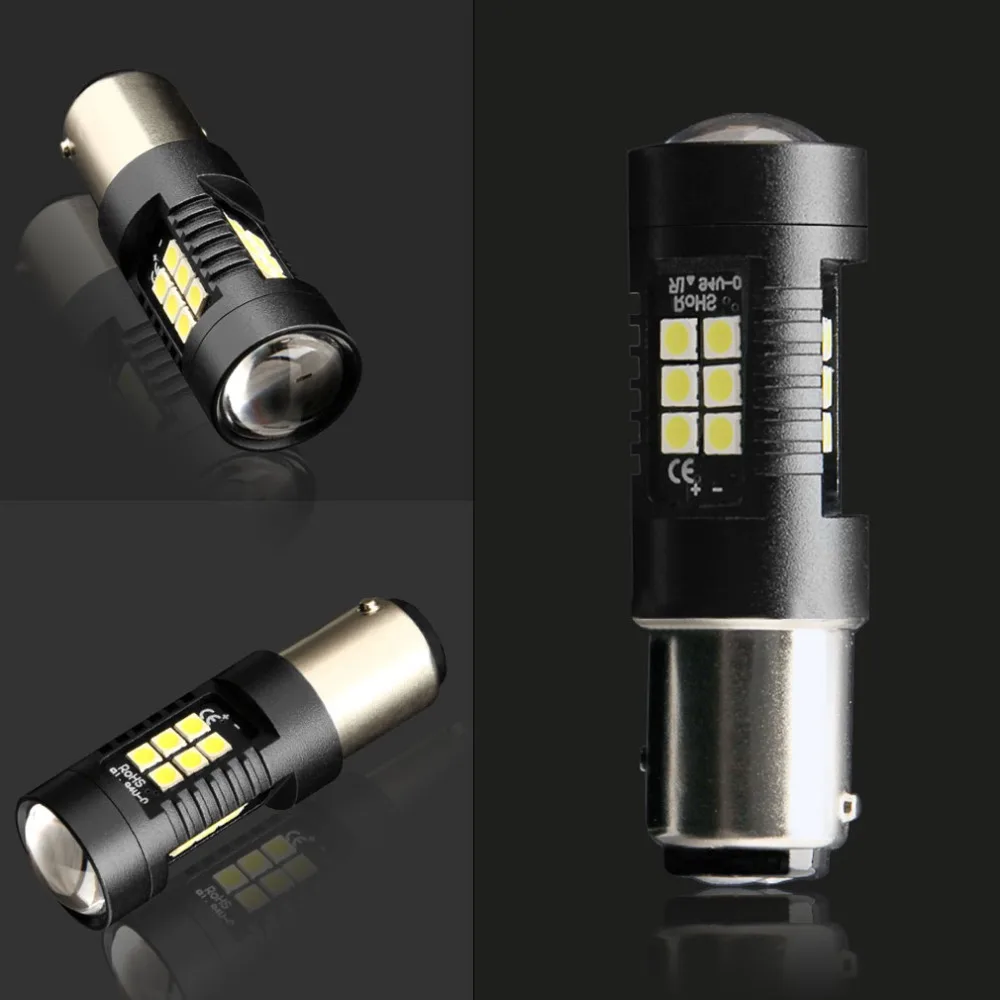 2 шт. 1157 BAY15D светодиодные лампы P21/5 Вт 21 3030SMD автоматические светодиоды лампы тормозной фонарь автомобиля запасной светильник 12V 24V белого и желтого цвета, желтый красный