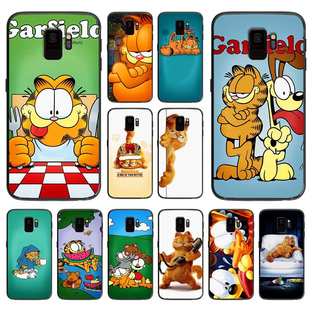Милого кота Гарфилда для рабочего стола samsung Galaxy A5 A6 A7 A8 A9 2017 2018 2019 плюс M10 M20 M30