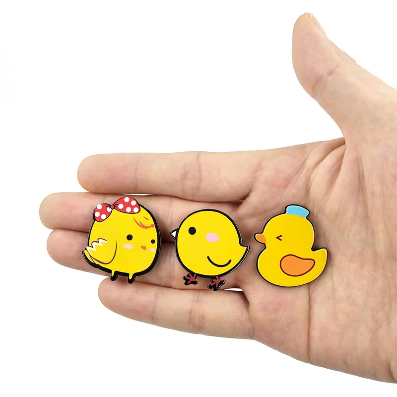 6 шт. модные магниты на холодильник с изображением желтой утки цыпленка