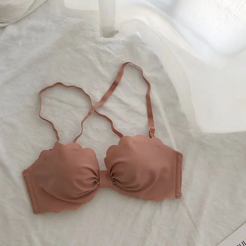 Бесшовные бюстгальтеры нижнее белье 2019 новые милые корейские модные однотонные