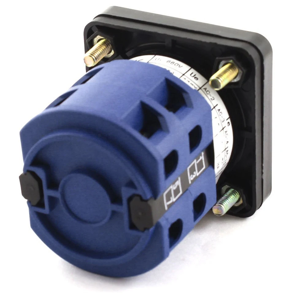 New AC660V 25A 2-Pole 3-Position Momentary Plastic Rotary Changeover Switch Blue+Black | Обустройство дома