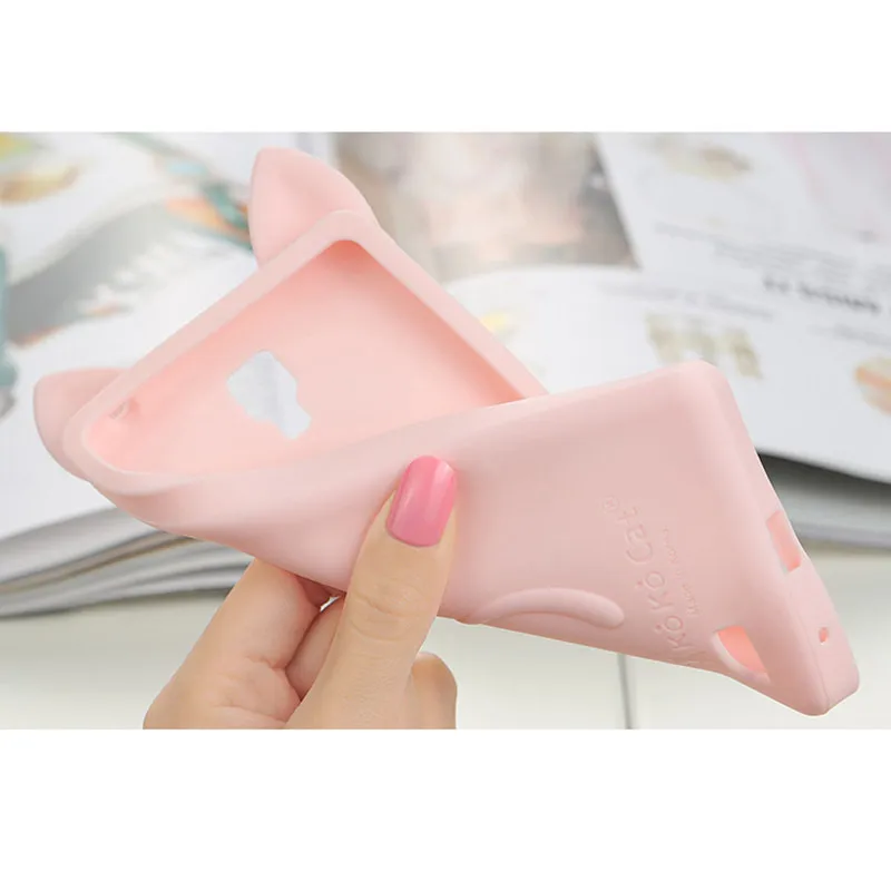 Xiaomi Redmi 4 чехол Роскошный 3D Мультяшные кошачьи уши Мягкий силиконовый Полный