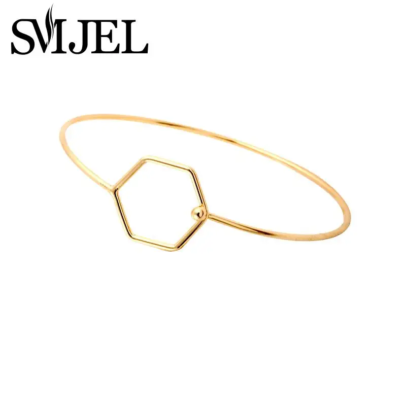 Smjel новый модный минималистичный браслет из шестиугольников и браслеты для