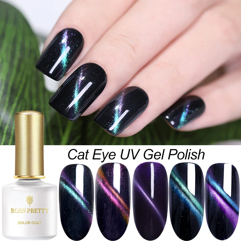 BORN PRETTY 6 мл Гель-лак для ногтей кошачий глаз магнитный лак для ногтей замачиваемый УФ-Гель-лак эффект кошачьих глаз базовое верхнее покрытие
