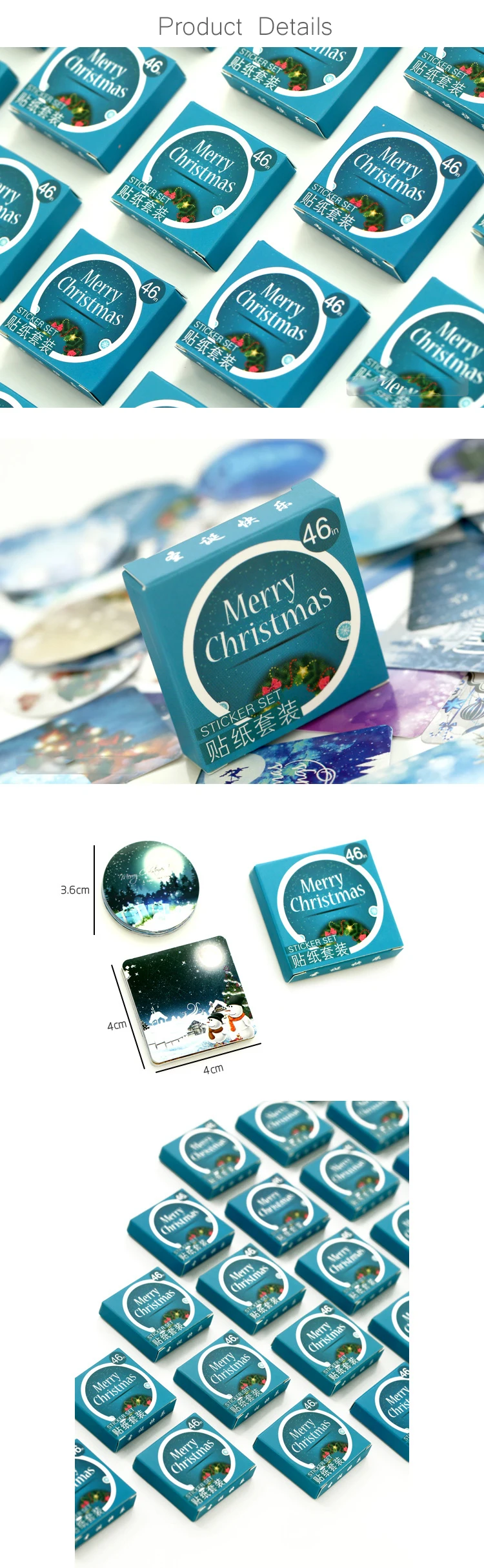 46 шт. зима Merry Christmas дневник наклейка печать для скрапбукинга этикетка украшение школьные принадлежности канцелярские наклейки s для альбома DIY