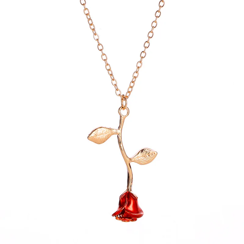 Fashion New Rose Wild Collar Clavicle Chain Temperament Personality Necklace Valentine's Day Ladies Small Gifts|Ожерелья с
