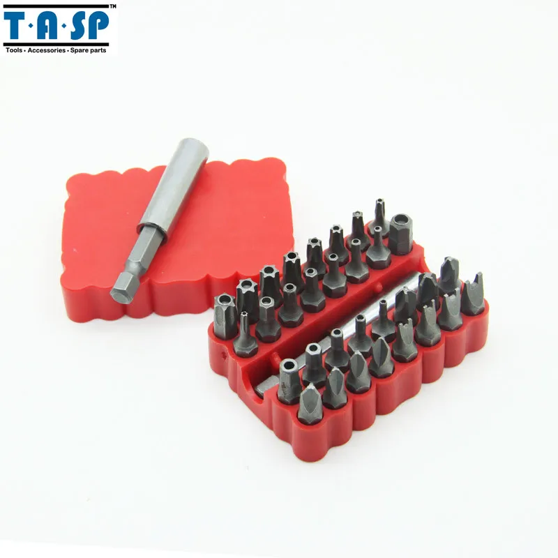 33 шт. 1/4 &quot6 35 мм Набор бит безопасности Torq Torx шестигранный Звездный гаечный ключ