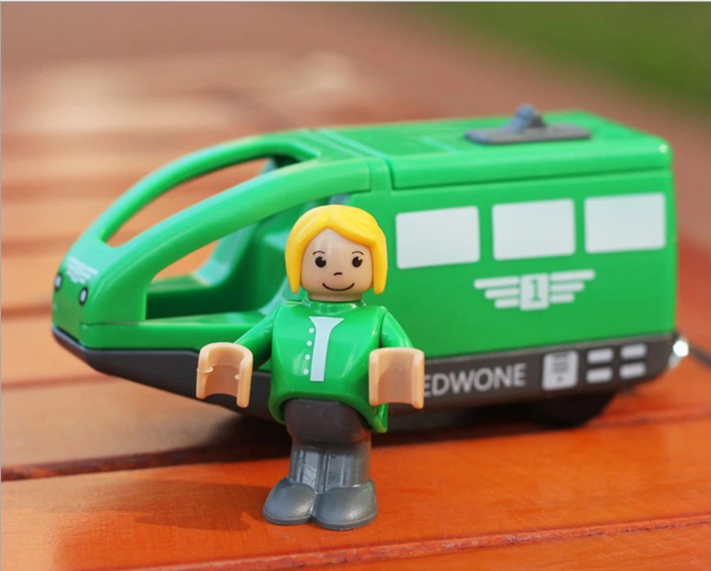 Горячий Электрический магнитный маленький поезд машинист локомотива деревянная