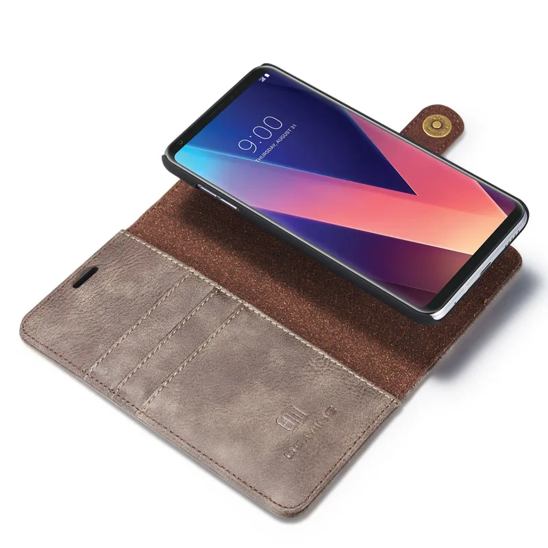 DG.MING чехол из яловой кожи в стиле ретро для LG V20 G6 V30 plus телефона s съемный откидной