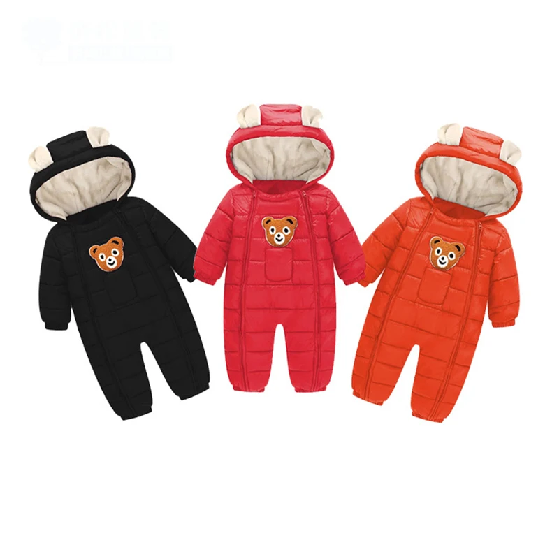 Зимние плотные теплые Носки с рисунком медведя из мультика Детские Комбинезоны