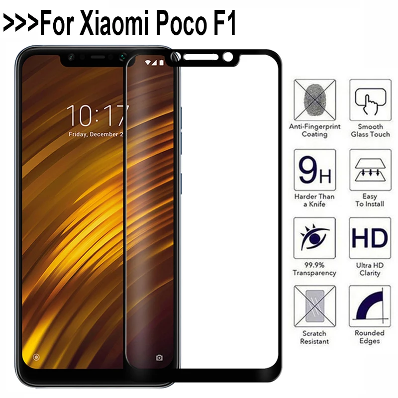 3D закаленное Стекло для Xiaomi Pocophone F1 полный охват Экран защитная плёнка НУА Вэй Poco |