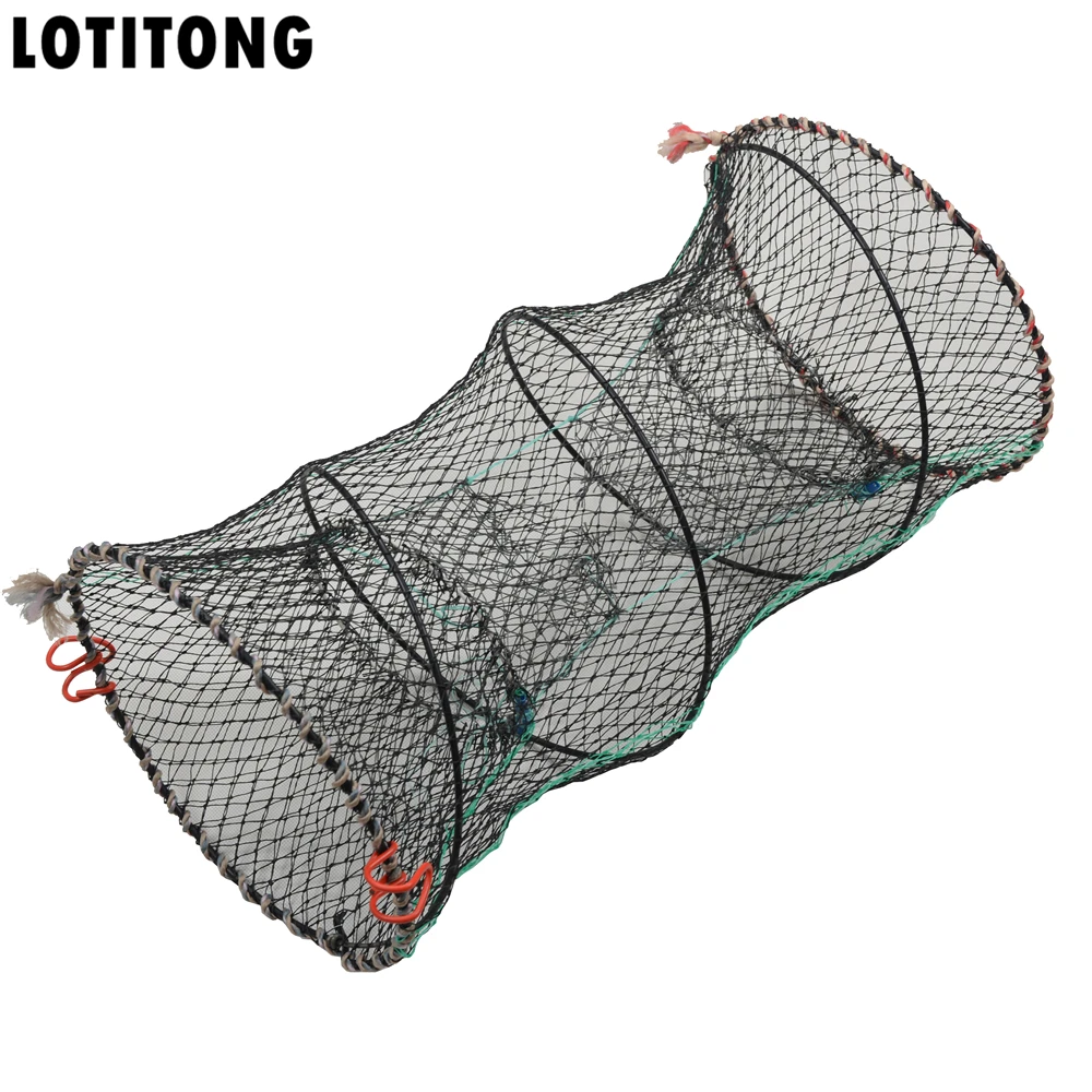 

LOTITONG Fish cage spring cage crab cage fishing net fishing net 25cmx45cm Fishing Tackle