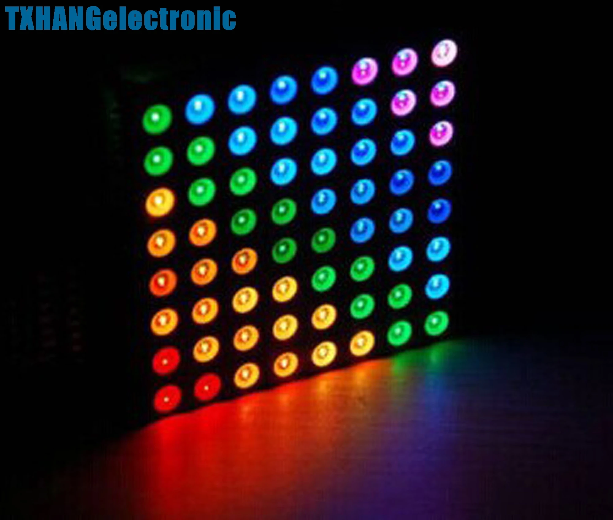 5 мм 8*8 8x8 полноцветный RGB светодиодный матричный дисплей модуль общий анод| |