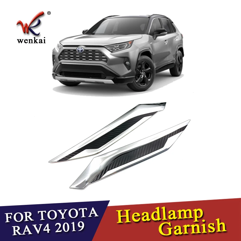 Высококачественный ABS хромированный передний светильник веки для Toyota RAV4 2019 2020