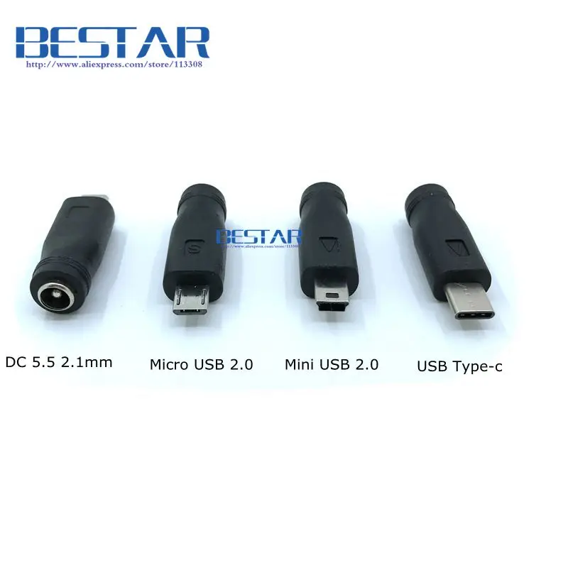 5V DC 5 5*2 1 мм разъем питания USB 3 Type C c * 2 Mini и Micro адаптер постоянного тока|micro usb dc|usb dcusb
