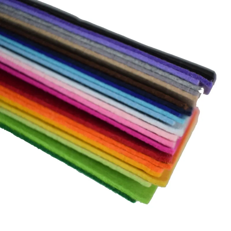 

2mm Thick Needlework felt Non Woven Handmade diy Craft Material Hard felt sheets 15X30cm 23 color sew Handicraft felt fabric