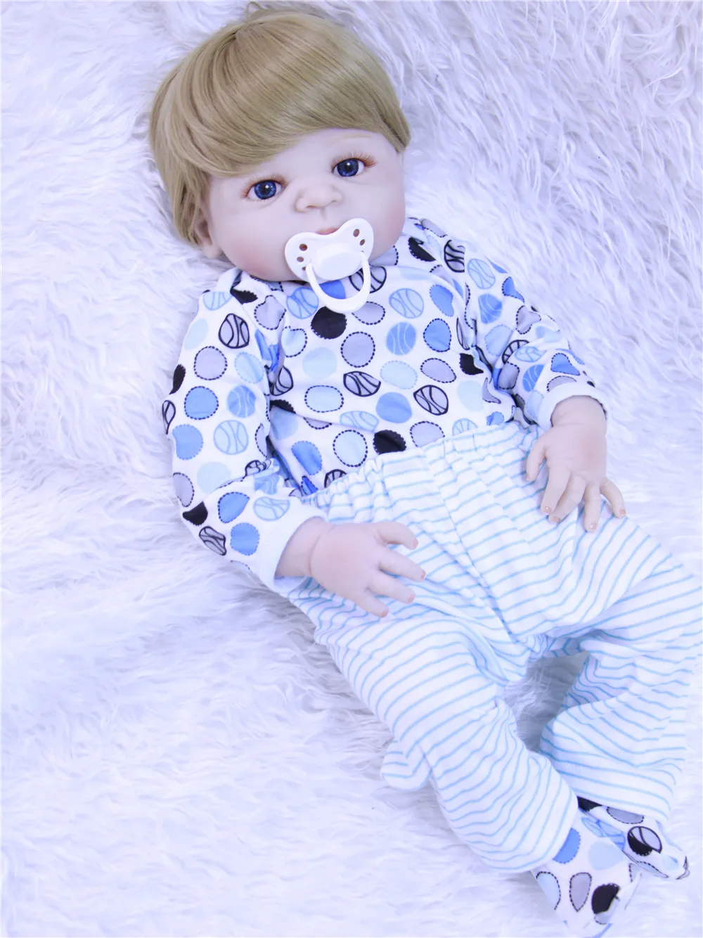 22 23 дюйма Boneca Bebe Кукла реборн 55 см полная силиконовая кукла для мальчика ребенка