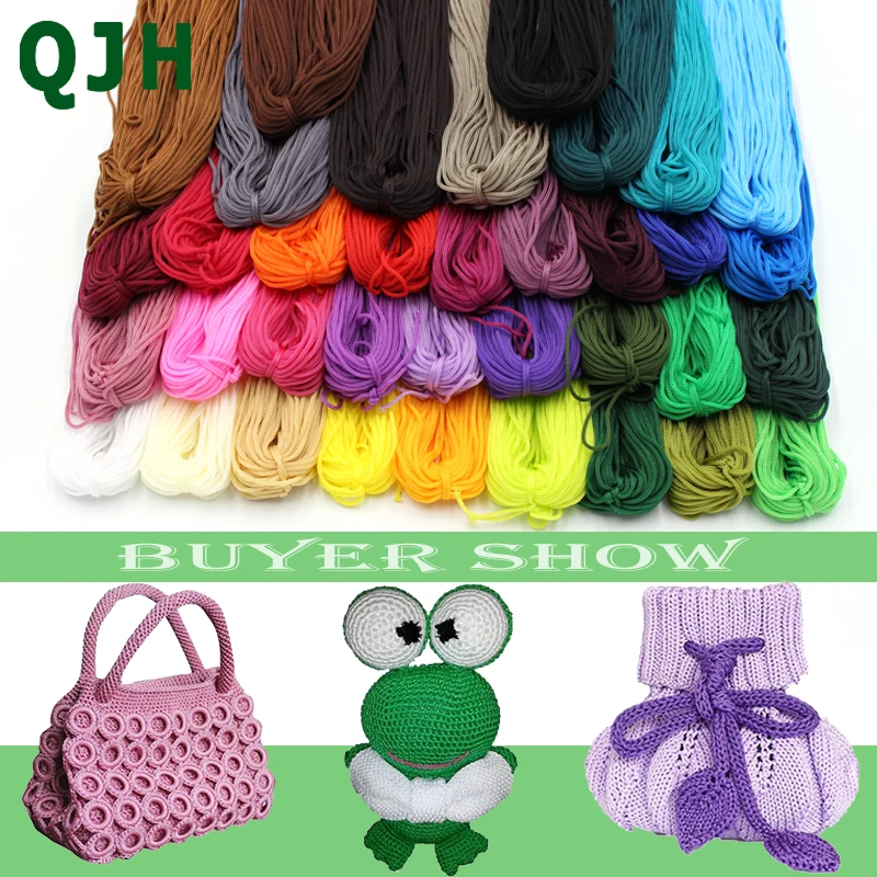 Нейлоновая нить для вязания крючком QJH плетеный Шелковый светильник с узелком