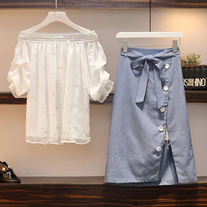 BLLOCUE Для женщин мода Slash шеи рубашка с пайетками Топы + бантом на ремешке Женская