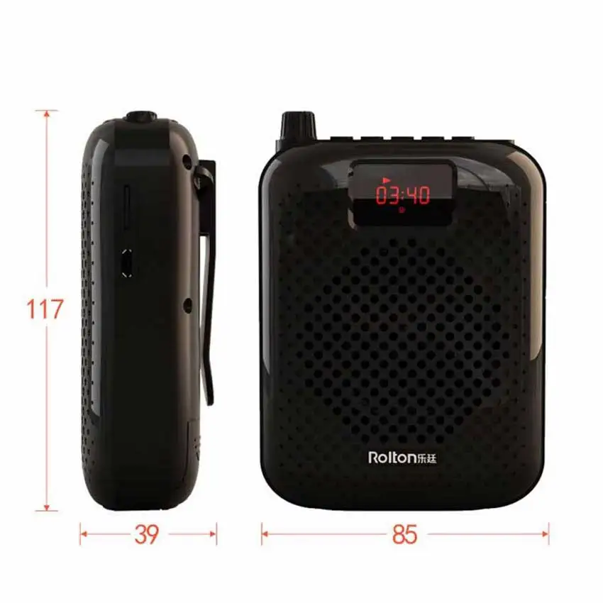 Rolton K500 Bluetooth мегафон портативный голосовой усилитель поясной ремень клип Поддержка Радио TF MP3 для гидов, учителя колонки