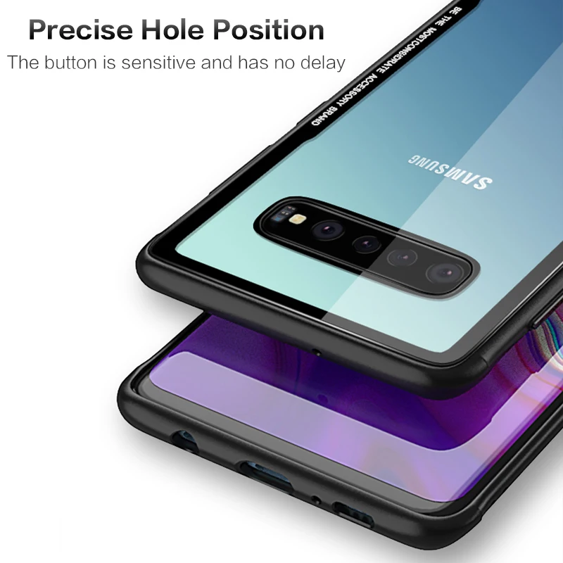 FLOVEME чехол из закаленного стекла для samsung Galaxy S10 Plus с мягкими краями S10e жесткий s