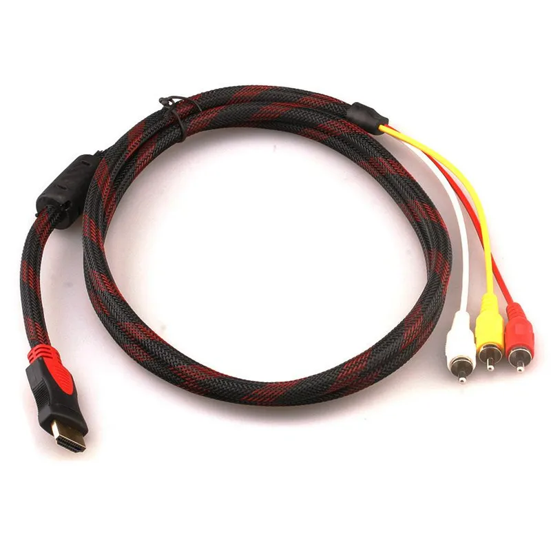 HDMI до 3 RCA 1.5 м кабель Мужской конвертер адаптер для HDTV|adapter cable|rca adapter cableconverter |