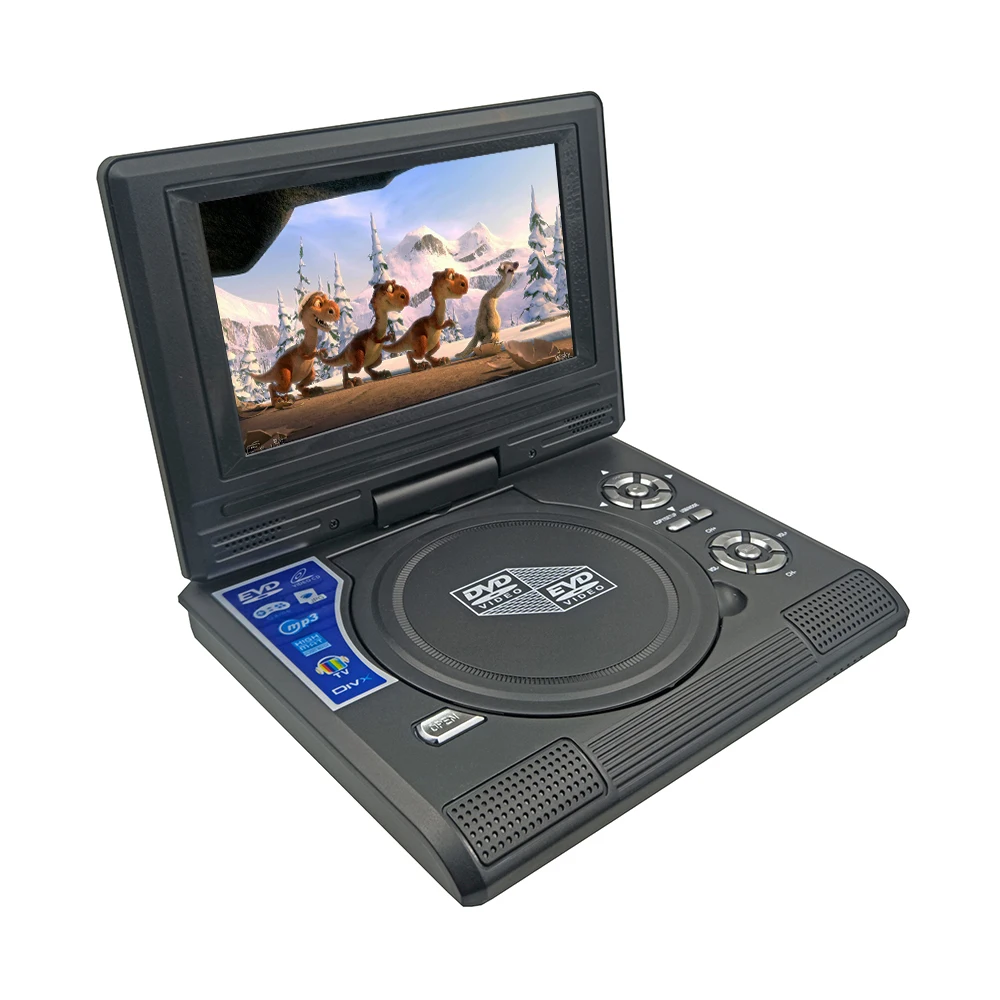Новый 7 8 дюймов Портативный DVD EVD VCD SVCD CD плеер с функцией игры и радио ТВ AV