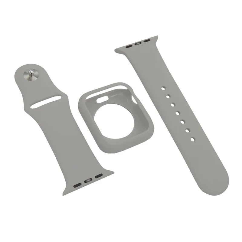 ТПУ protectiver чехол и ремешок 2 в 1 костюм для наручных часов Apple Watch, версии 4 44/40 мм браслет для наручных часов iWatch серии 3/2/1 42/38 мм