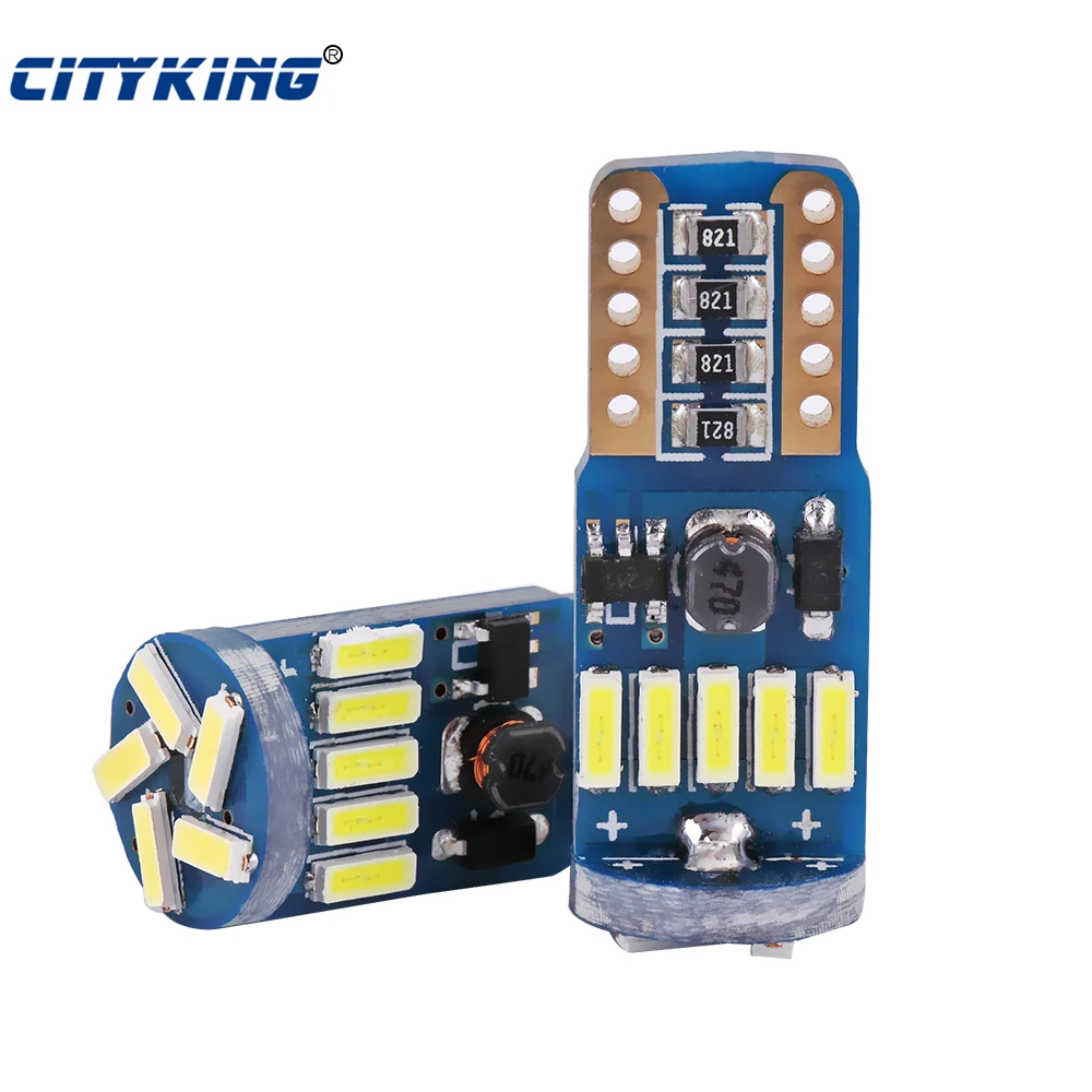 

100 шт./лот автомобильные светодиоды T10 canbus LED W5W Canbus t10 led 15smd 4014 светодиодные Неполярные светодиодные парковочные огни, внешнее освещение