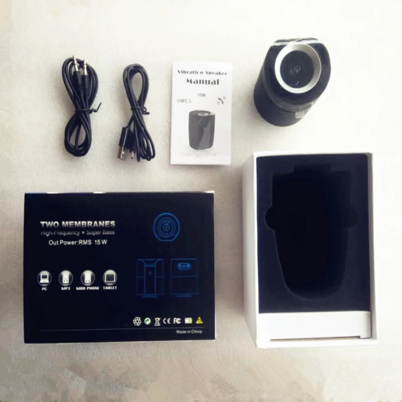 ADIN 15 Вт 4 0 Bluetooth Вибрационный динамик s Громкая связь AUX NFC Hifi Динамик для телефонов