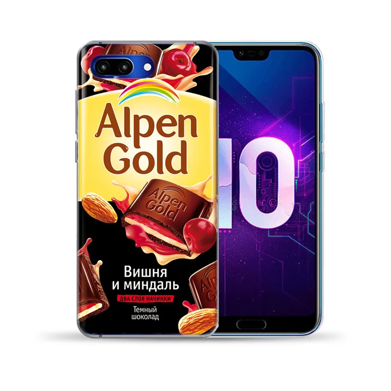 Мягкий ТПУ чехол с забавным шоколадом для Huawei Honor 9 10 Lite View 20 8X 8C 7A Y5 Y6 II Y3 Y7 2017 Y9 2018 2019