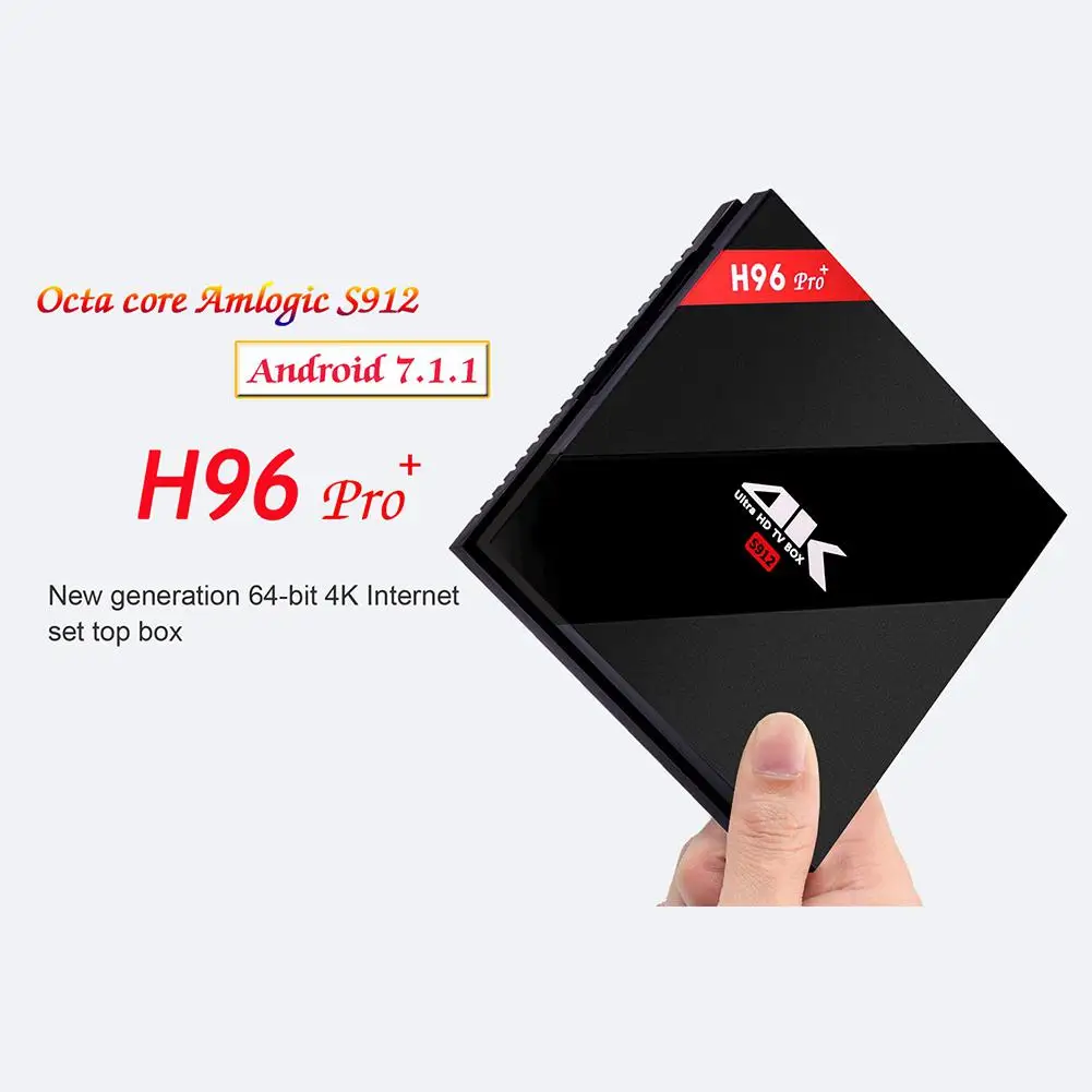 ТВ приставка H96 Pro + Amlogic s912 Android 7 1 3 Гб/32 ГБ 2 ГБ/16 Bluetooth 4 4K HDMI Smart Media Player h96 pro plus