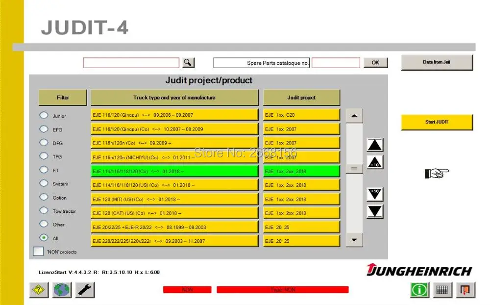 Вилочный погрузчик Jungheinrich JETI (ET) v4.34 [01 2018] + JUDIT V4.34 лицензия на замену с истечением