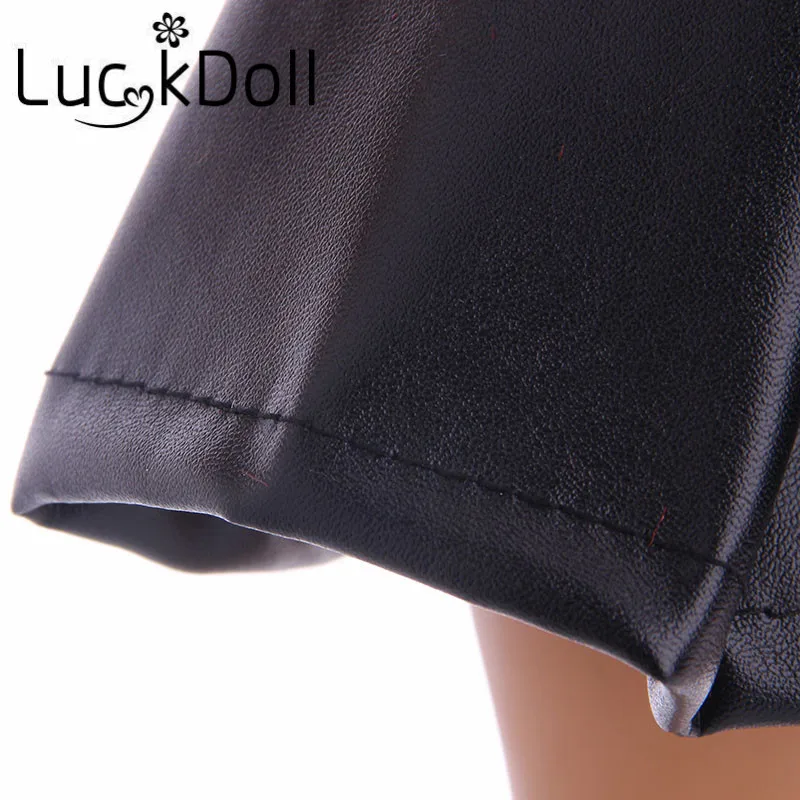 LUCKDOLL жилет свитер + кожаная юбка шляпа подходит для 18 дюймов Американский 43 см