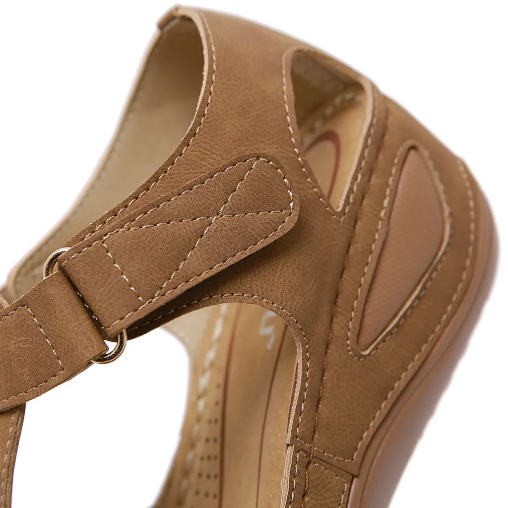 Women's Ladies Girls shoes woman Comfortable Ankle Hollow Round Toe Hollow Out Sandals Soft Bottom Sole Shoes zapatos de mujer