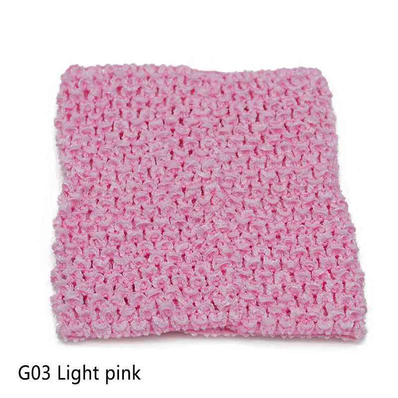 light pink 35 цветов, 6 дюймов, эластичная повязка на грудь для малышей, вязаная крючком повязка на голову, юбка-пачка «сделай сам» топы-трубы, одежда, одежда - Цвет: light pink