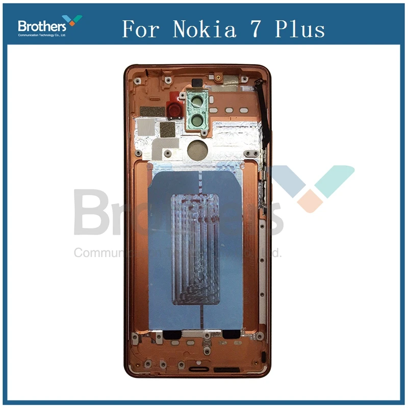Для Nokia 7 Plus крышка батареи задняя дверь Задняя стеклянная Корпус для телефона