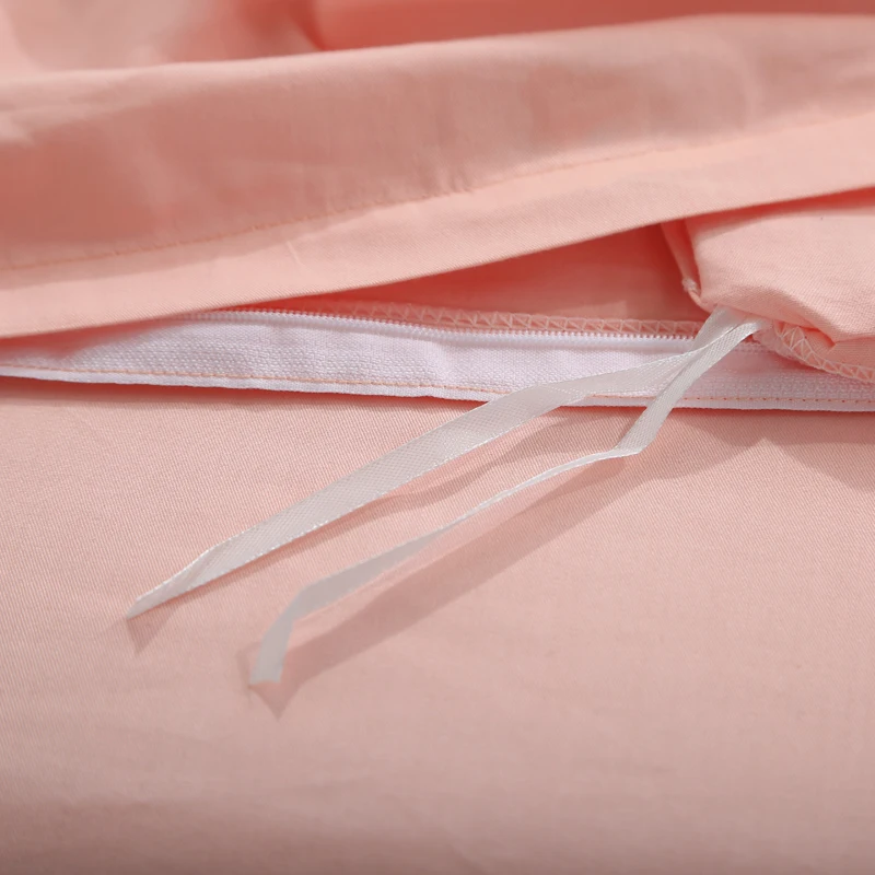 Однотонный розовый пододеяльник 100% хлопок двойной полный Королевский размер