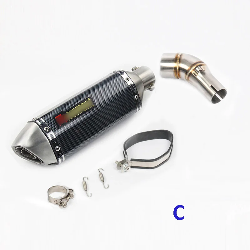 C R3 R25 глушитель для мотоцикла Mid Link Pipe slip on Ful набор труб для Yamaha YZF R3 R25 выхлопная система - Цвет: C