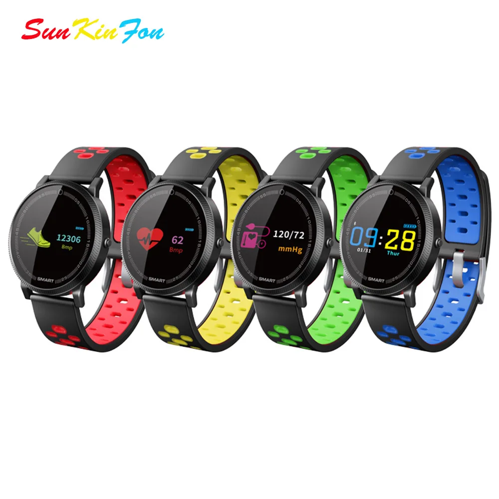 S20 Color Screen Smart Sport Bracelet Heart Rate Fitness Tracker Wristband Blood Pressure Watch for iPhone Android Samsung | Электроника