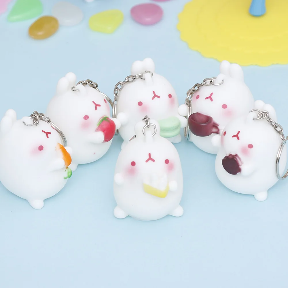 Креативный корейский милый Картофель Kawaii Кролик брелок для автомобиля сумка брелок Декор пара сумка маленькая дешевая мягкая пластиковая подвеска