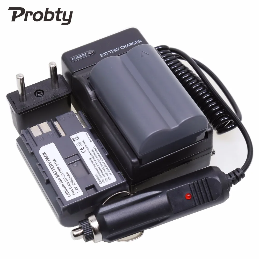 

PROBTY 2Pcs 2500mAh BP-511 BP 511 511A Battery + Charger Kit for Canon Powershot G6 G5 G3 G2 G1 EOS 300D D30 D60 40D 20D 30D