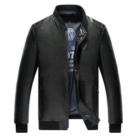 l 4xlautumn and winter male genuine leather jacket cowhide down coat baseball coat men leather clothing short design jacket