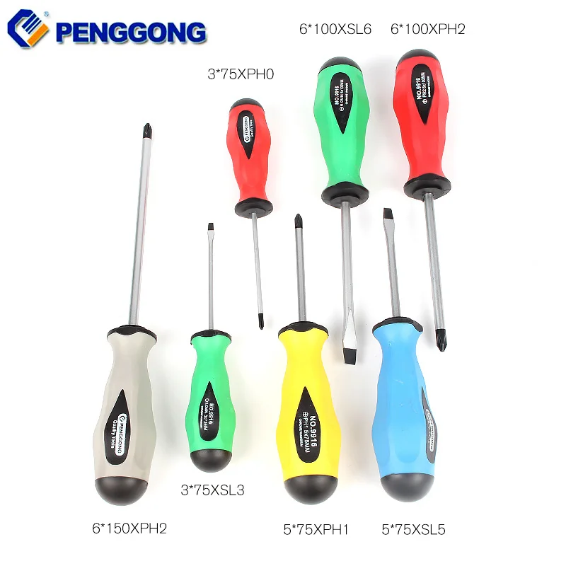 PENGGONG 7 комплект отверток для ПК хром ванадиевая сталь с прорезями Phillips несколько