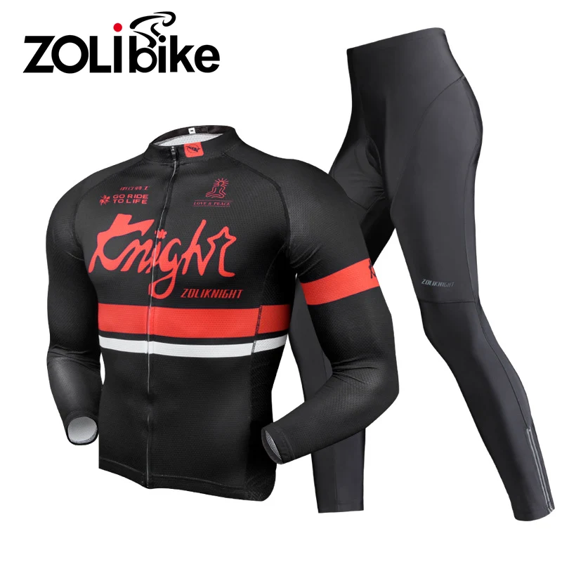 ZOLibike Men's Sportswear Bike Jersey Sets Cycling Set Outdoor Riding Long Sleeve Clothing Bicycle Clothes | Спорт и развлечения