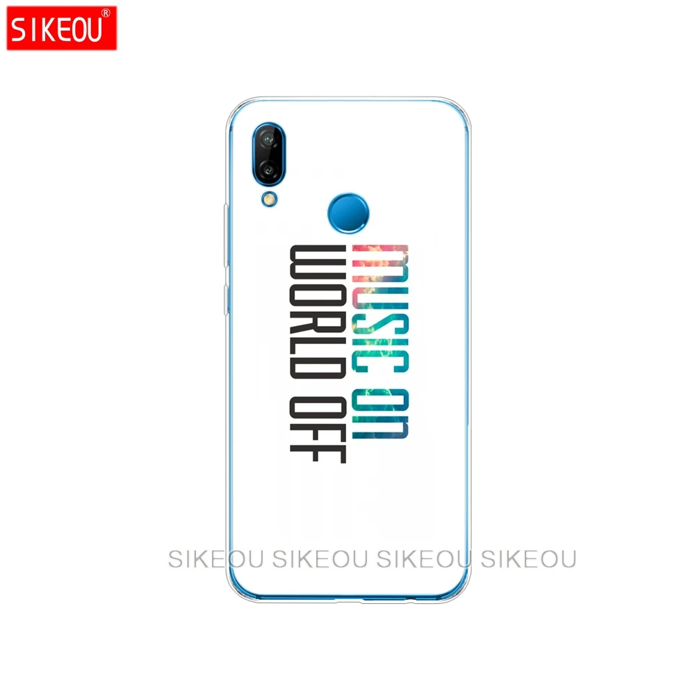 Силиконовый чехол для телефона Huawei P20 P7 P8 P9 P10 Lite Plus Pro 2017 P smart 2018 music on world off Print |
