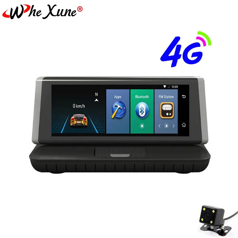 WHEXUNE 4G " сенсорный Android 5,1 Автомобильный видеорегистратор камера wifi gps Full HD 1080P видео рекордер двойной объектив ночного Видения мониторинг парковки