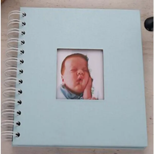 Синий Бумажный фотоальбом для детей, скрапбукинг, фотоальбом Albumu Diy, фотоальбом, фотоальбом для детей, книга памяти, Portafoto Plakboek - Цвет: Синий