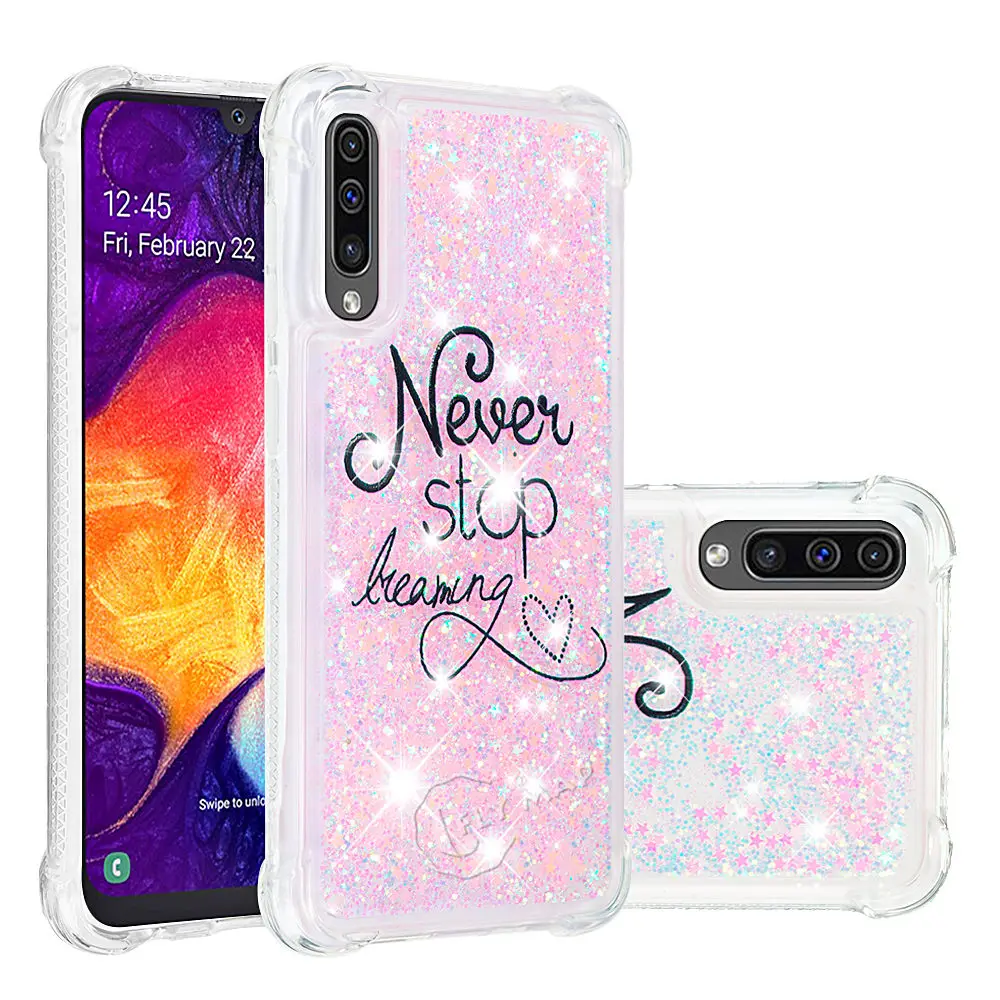 Чехол для телефона с блестящими звездами для samsung Galaxy A50 A 50 50A SM-A505FN SM-A505F/DS динамический жидкий мусор зыбучий песок чехол